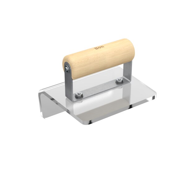 Step Tool, Plex Outside 6" X 5", 1/2" Radius Wood Handle
